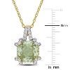 EVERLY JEWELRY | Yellow Plated Sterling Silver 4.06ct TGW Green Quartz Pendant with Chain, 18 inc - 2 of 4