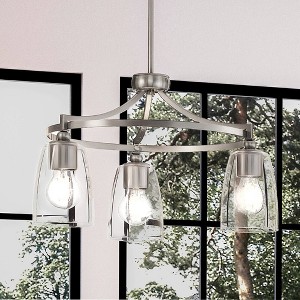 Urban Ambiance Luxury Transitional Chandelier 12.25''H x 21''W,  Brushed Nickel Finish,  Coronado Collection, UHP4261 - 1 of 4