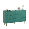 3 Drawer Dresser for Bedroom, 28"W Fluted Chest of Drawers with Gold Handles, Wooden Dresser Narrow Nightstand, Clothes Storage Organizer for Bedroom - 4 of 4
