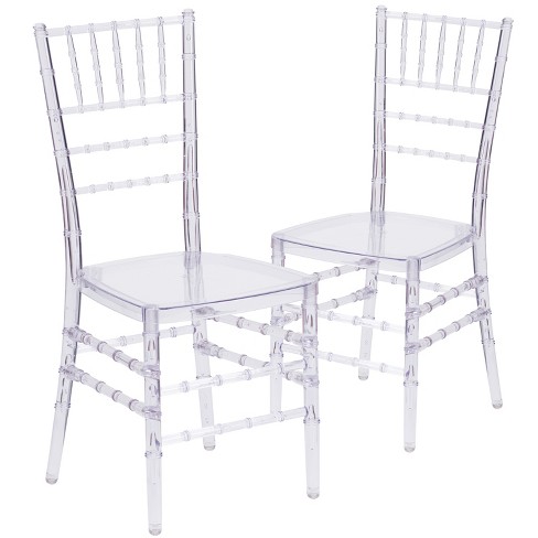 Flash Furniture Hercules Premium Series Resin Stacking Chiavari Chair Black