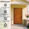 36 X 80 Inches Fiberglass Entry Door,6-9/16 Vinyl Frame,Decorative Glass Door,Primed Knock-Down,with Brickmould,Right Hand Inswing Door - 2 of 4