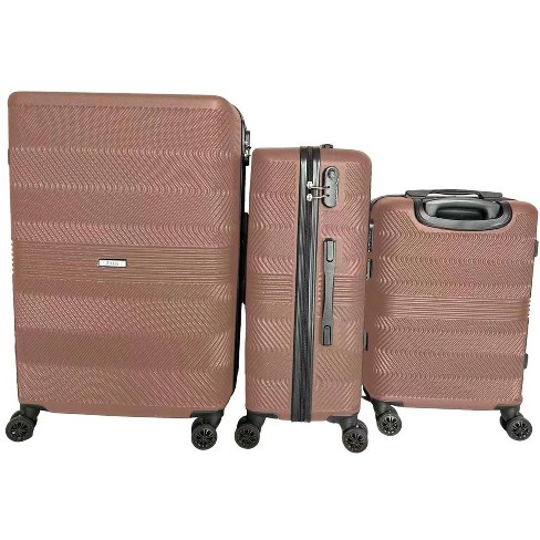 3 Pcs Hardshell Luggage Set, Abs Lightweight Spinner Suitcase With Tsa Lock  (20/24/28)-modernluxe : Target