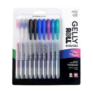 Sakura Gelly Roll Retractable Fan Faves Gel Pens Assorted Colors 10/Pack (SAK50610) - 1 of 2