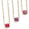 Birthstone Pendant Necklace for Women, Delicate Paperclip Chain Fashion Jewelry - 3 of 4