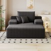 GDFStudio Veigar Modern Corduroy Upholstered Chaise Lounge with Pillows - 4 of 4