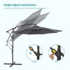 Sonkuki 10 Ft. Patio Offset Umbrella Outdoor Hanging Umbrellas w/Steel Frame - 4 of 4