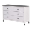 Storage Dresser Wood Storage Cabinets Easy Installation Drawer Cabinet With 6 Drawers Storage Cabinet - 3 of 4