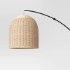 Addison Arc Floor Lamp with Natural Rattan Shade - Threshold™ - image 4 of 4