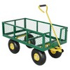 Garden Cart Heavy Duty Folding Yard Cart with 10"Multi-Terrain Tires,4 Removable Mesh Sides,180° Swivel Handle Metal Wagon for Lawn,Yard,Patio,Farm - 2 of 4
