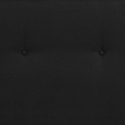 Contemporary Black Queen Platform Bed with Tufted Headboard