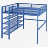 Full Size Metal Loft Bed with 4-Tier Shelves and Storage - 4 of 4