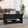 vidaXL Coffee Table Black 31.5"x19.7"x15.7" Engineered Wood - 3 of 4