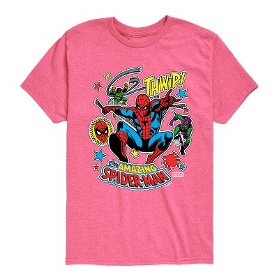 Boys' - Marvel - Spider-man Stickers Style Short Sleeve Graphic T-Shirt