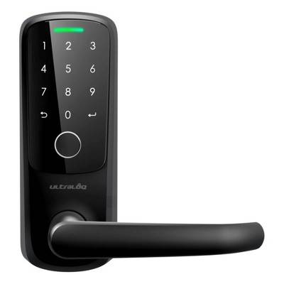 ULTRALOQ Latch 5 Fingerprint 4-in-1 Keyless Entry Smart Lock with Built in Wi-Fi Black: Deadbolt, Front Door, Bluetooth, App-Controlled