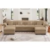U Shaped Chaise Sectional Sofa,Modern Velvet Sectional Sofa With Soft Backrest And Seat Cushion,Sectional Sofa With Storage-Cuddlewood - 2 of 4