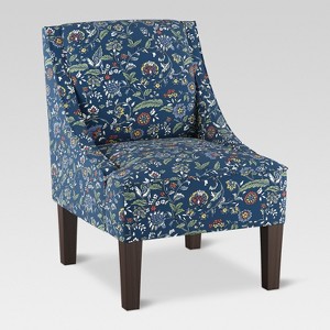 Hudson Swoop Arm Chair - Bandana Blue Floral - Threshold