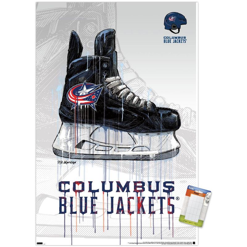 Trends International NHL Columbus Blue Jackets - Drip Skate 21 Unframed Wall Poster Prints, 1 of 7