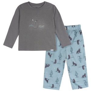 Gerber Toddler Boys' 2-Piece Long Sleeve Top and Comfy Pajama Pant Set - 1 of 4