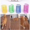 Cat Spiral Spring, 12 Pc Cat Creative Toy Plastic Spring Colorful Springs Cat Toy for Swatting, Biting, Hunting Kitten Toys - 4 of 4