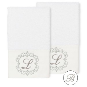 Set of 2 Monogrammed Towels  - Linum Home Textiles - 1 of 3