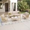 Outdoor Patio Furniture Set All Weather Wicker Conversation Set - 2 of 4
