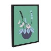 18" x 24" Sylvie Abstract Florals Green Framed Canvas by Queenbe Monyei Black - Kate & Laurel All Things Decor - 2 of 4