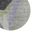 Sage Green And Charcoal Abstract Washable Indoor Outdoor Area Rug - 4 of 4