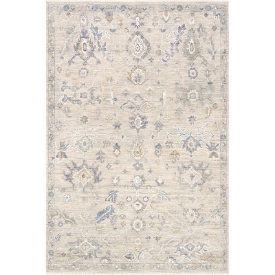 Nuloom Ismay Transitional Floral Fringe Indoor Area Rug