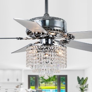 Bella Depot 52" Modern Crystal Drum Ceiling Fan with Light and Remote Control for Dining Room Bedroom - 1 of 4