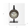 HomeRoots Metallic Brown Metal Hanging Desk Table Clock - 3 of 4