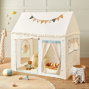 Tiny Land® Sweet Citrus Kids Play Tent – White and Blue Indoor Playhouse - 1 of 4