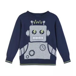 Andy & Evan Toddler Graphic Sweaters in Blue, Size 5T