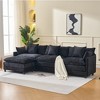 108'' Chenille L-Shaped Modular Sectional Sofa with Deep Seats and Ottoman, 4-Seat Cloud Couch with Pillows - 4 of 4