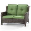 UPTIOT 49'' Polyethylene (PE) Wicker Outdoor Loveseat Green - 3 of 4