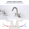 Gulches Brushed Nickel Bathroom Sink Faucet, 2-Handle, 4-Inch Center-Set, Includes Pop-Up Drain & Supply Lines - 3 of 4