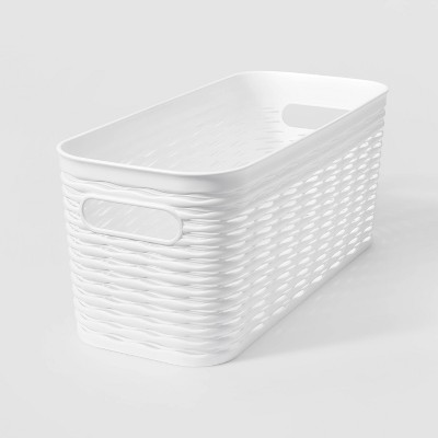 Wave Narrow Medium Storage Bin White - Brightroom™