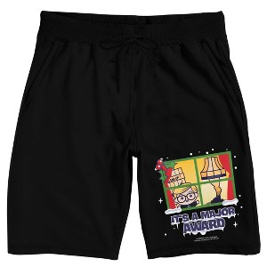 A Christmas Story It's A Major Award Men's Black Sleep Pajama Shorts - 1 of 3