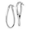 Black Bow Jewelry 1.8mm Twisted Oval Hoop Earrings in 10k White Gold, 26mm (1 Inch) - 2 of 4
