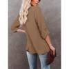 Womens Casual Blazer Jackets Roll Up Long Sleeve Open Front Jacket Loose Fit Longline Blazer Work Office Business Blazers - 2 of 4