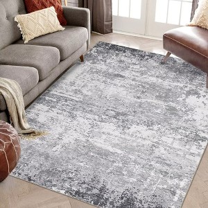 Modern Abstract Rug Washable Rug Low Pile Non-Slip Rugs for Living Room Bedroom - 1 of 4
