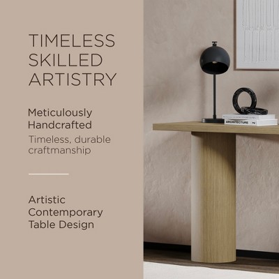 Lana Contemporary Refined Grey Wooden Console Table