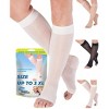 ABSOLUTE SUPPORT – Sheer Compression Knee High Socks with Open Toe for Women – 15-20mmHg – A111 - 3 of 4