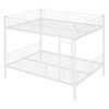 Bunk Bed, Full Metal Bunk Beds Upper Down Bed With Guardrail Stairway No Box Spring Needed, Bed Frame for Bedroom Playroom Living Room - image 4 of 4