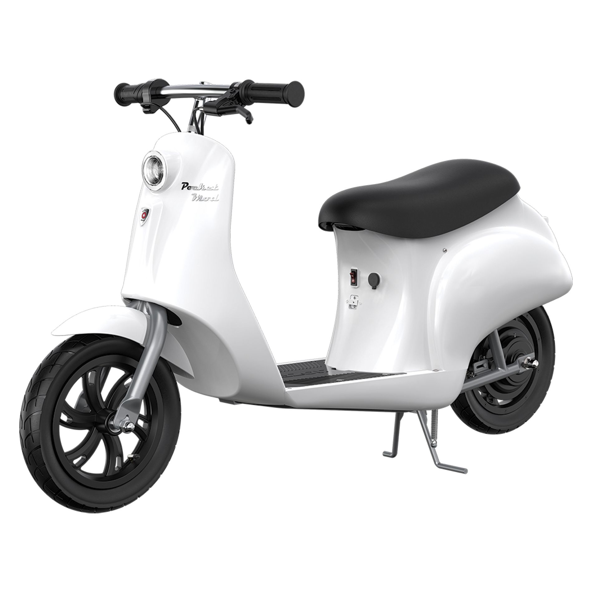 Razor Pocket Mod Miniature Euro-Style Electric Scooter for Ages 8+, Bistro-White