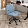 Dolonm 17.5-21.25 in. H Blue Masar Fabric Swivel Adjustable Height Office Chair, Ergonomic Dining Chair, Task Chair for Home & Office - 3 of 4