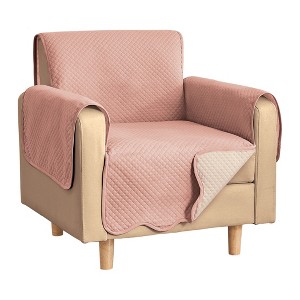 Collections Etc Lacey Scalloped Edge Reversible Quilted Furniture Protector - 1 of 4