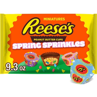 Image of Reese's Peanut Butter Cups Miniatures with Spring Sprinkles Easter Candy - 9.3oz