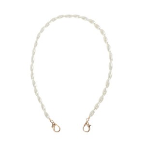 Unique Bargains 1 Pc Faux Pearl Handbag Strap White - 1 of 4