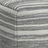 WyndenHall Eleanor Square Woven Pouf Black Melange/White: Handcrafted, No Assembly, Wool Upholstery, Contemporary Style - image 4 of 4