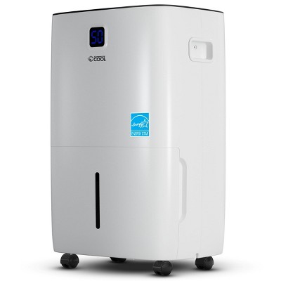 COMMERCIAL COOL 50 Pint Portable Dehumidifier with Adjustable Humidistat, for Home, Kitchen , Basement, with Continuous Drainage, for 4500 Sq. Ft.